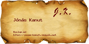 Jónás Kanut névjegykártya